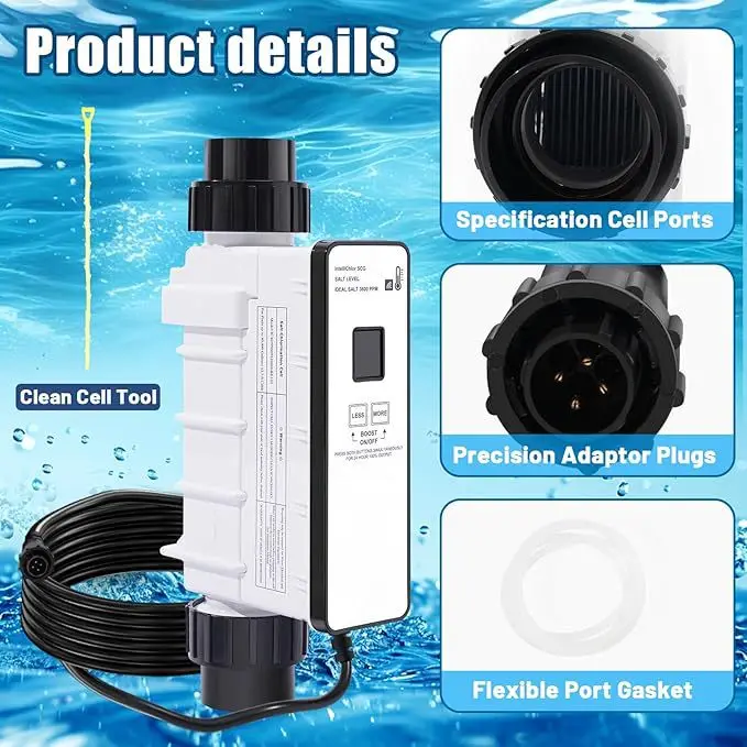 Upgraded EC-520555 Pool Salt Pool Chlorine Generator 40K Gallon Water Automation System Parts Wholesale