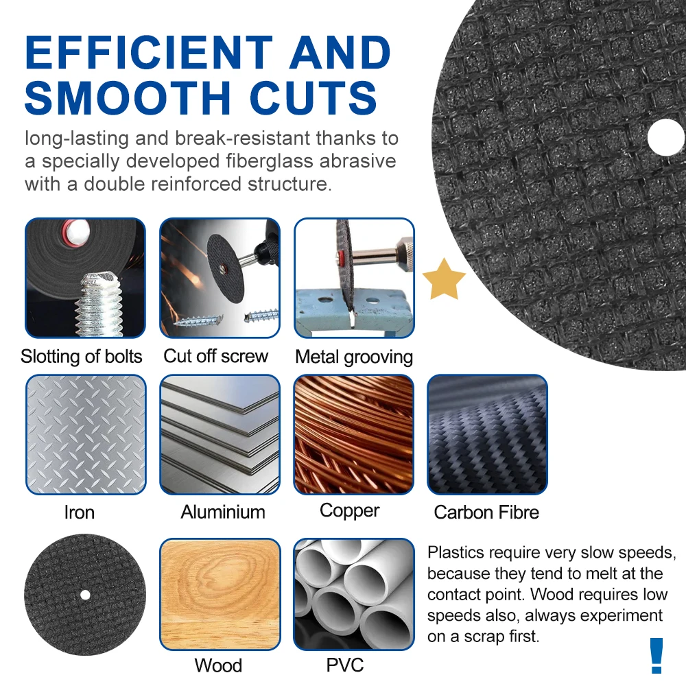 XCAN 32mm Abrasive Cutting Disc Set With Mandrels Grinding Wheels For Dremel Accesories Metal Cutting Rotary Tool Saw Blade