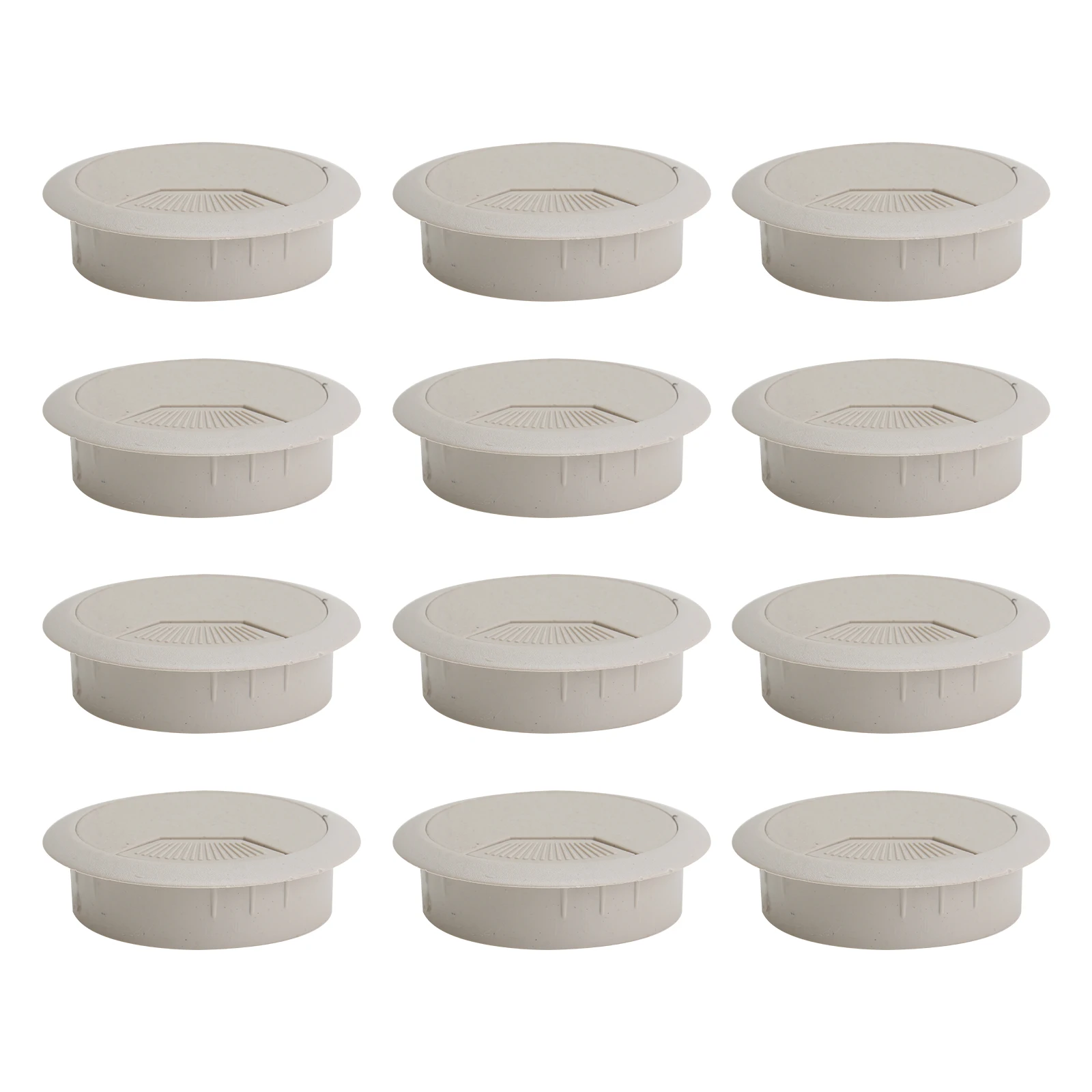 

10pcs Office Desk Grommet Cable Hole Cover Rotatable Plastic 50Mm Round For Home Hotel Bank Use Cable Organizer Cover For