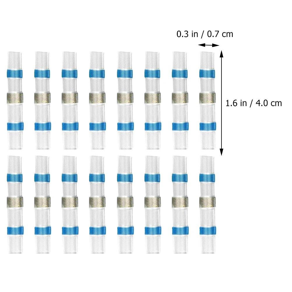 

100Pcs Welding Butt Connectors Heat Shrink Seal Waterproof Wire Connectors Marine Automotive Repair Welding Connector Kit