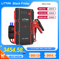 UTRAI 1000A Jump Starter Power Bank Starting Device Portable Emergency Booster for 12V Small Trucks Emergency Battery Booster