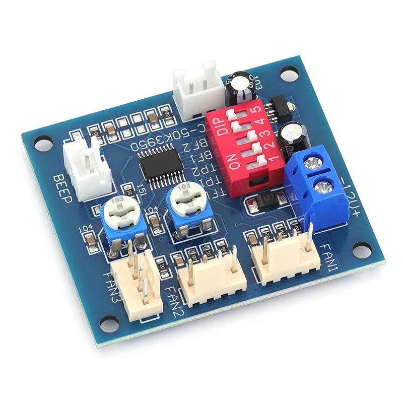 PWM PC CPU ventilateur contrôle de température carte contrôleur de vitesse contrôleur de vitesse sonde de température Buzzle DC 12 V 5A