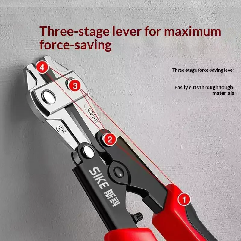 Mini Bolt Cutter, Carbon Steel Labor-Saving Wire and Bar Steel Cutting Tool for Quick and Sharp Operation