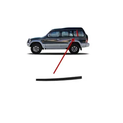 2 Piece 5 Door Rear Side Glass Vertical Window Rubber for Pajero V30 1989-1999 MB696541 Sealing Strip for Montero V20 Protecter