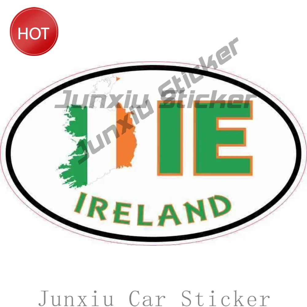 Car Accessories Ireland - Autocollant de voiture en vinyle ovale,