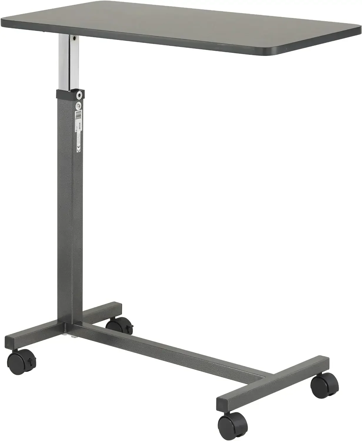 Tilt Top Overbed Table With Wheels for Hospital and Home Use, Standing Desk, Walnut