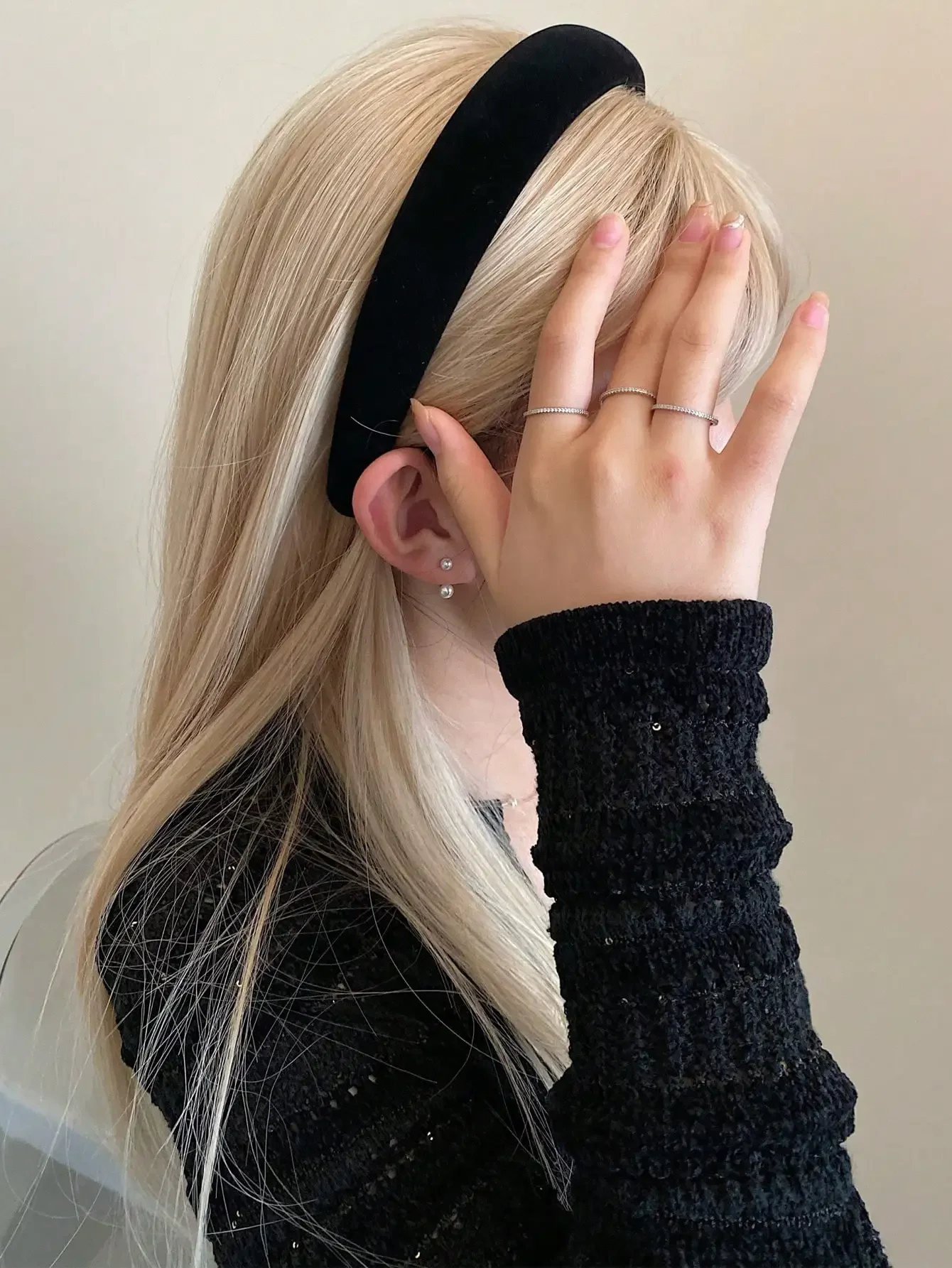 1pc Ladies' Black Velvet Ribbon & Golden Velvet Bowknot Top-Quality Headband, Fashionable Retro Headpiece For Daily Wear, Hairstyling, Face-Wash, And Making Up, Dressing Up,School,Hairband,Hair Hoop Headbands Hair Accessories Head Accessories