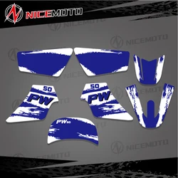 NICEMOTO Motorcycle TEAM Personality GRAPHICS BACKGROUNDS DECAL STICKERS Kits For Yamaha PW50 PW 50 PIT Decoration