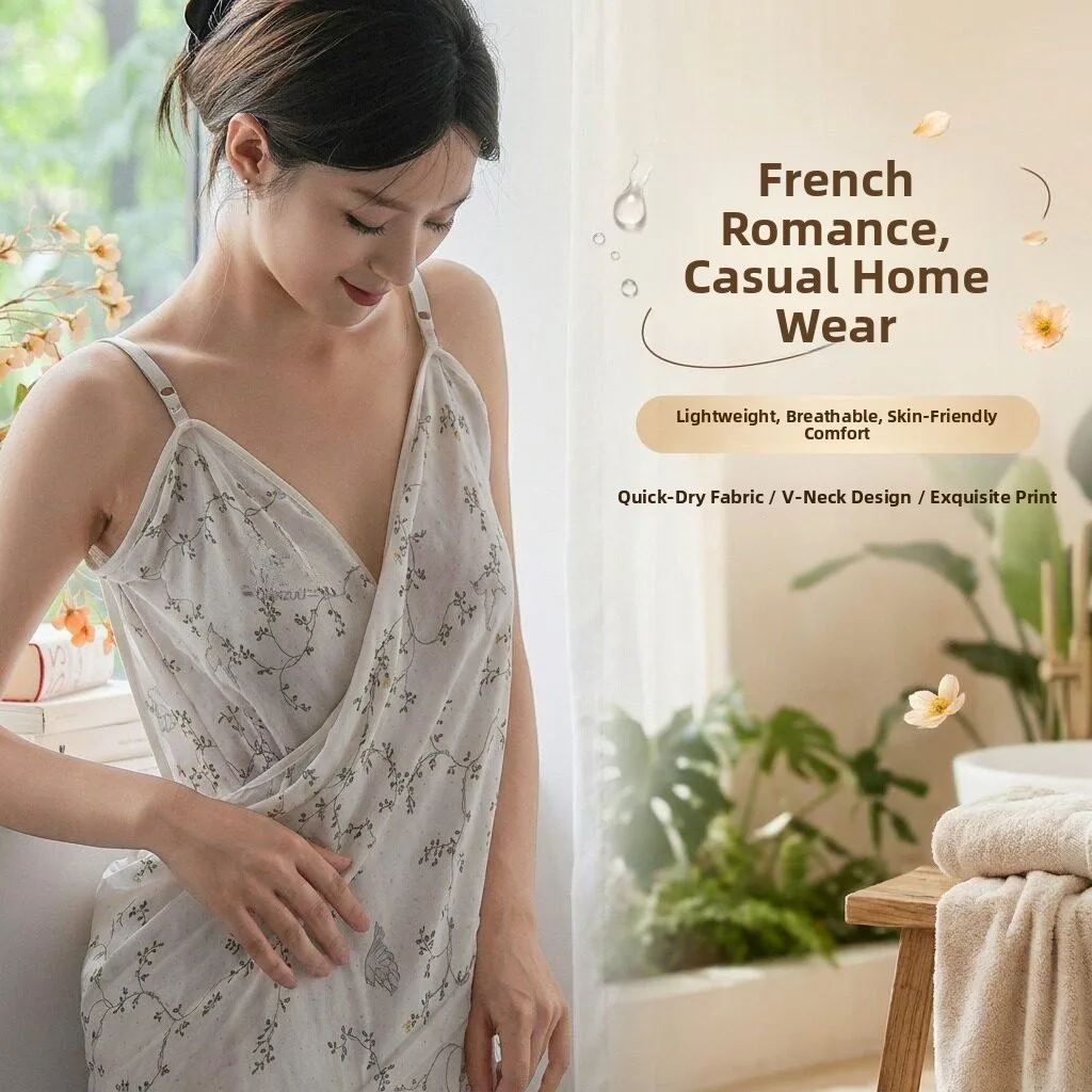 Women's Bath Towel 2026 New Absorbent Sexy One-Piece Wrap Full Body Sexy Strap Bath Robe Slenderizing Microfiber Slip Resistant