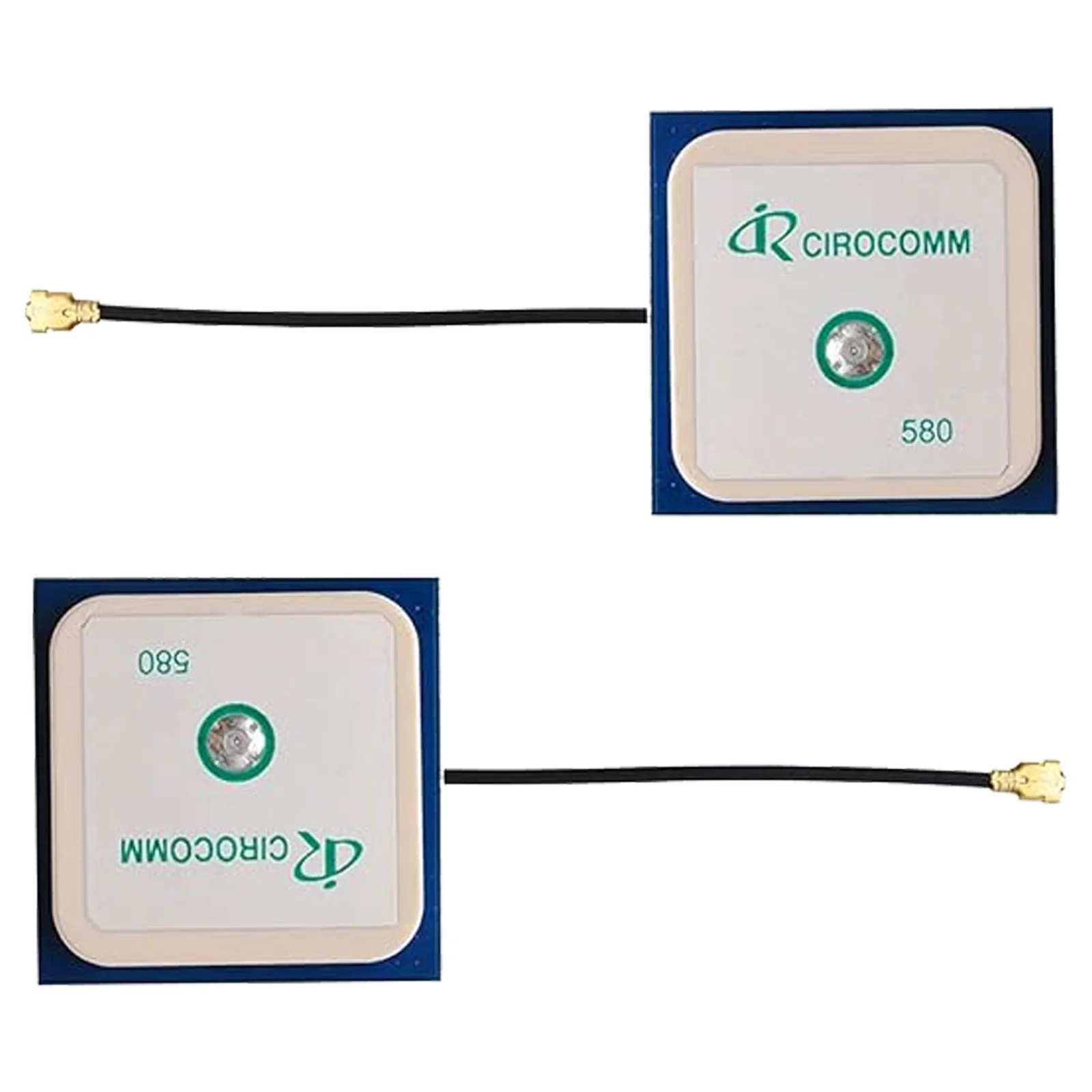 BT-580 Cirocomm GPS Active Internal Antenna 32db High Gain Ceramic Antenna IPEX Connector 25x25x2mm 1.13 Cable 5cm Long