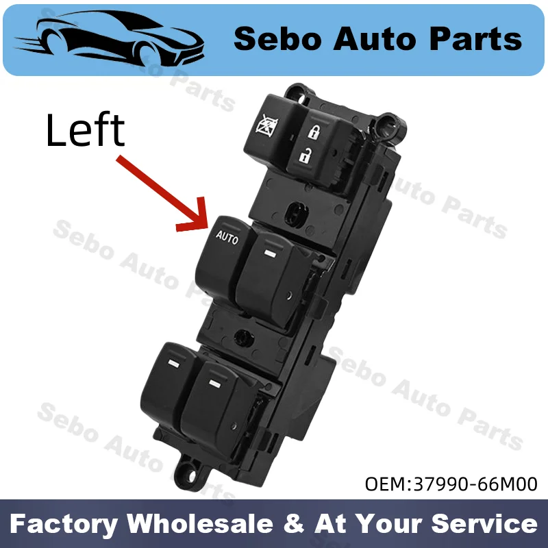 37990-66M00 Interruptor Maestro de Elevalunas Eléctrico Delantero Izquierdo para Suzuki Vitara S-Cross SX4 3799066M00 37990-56P00 3799056P00