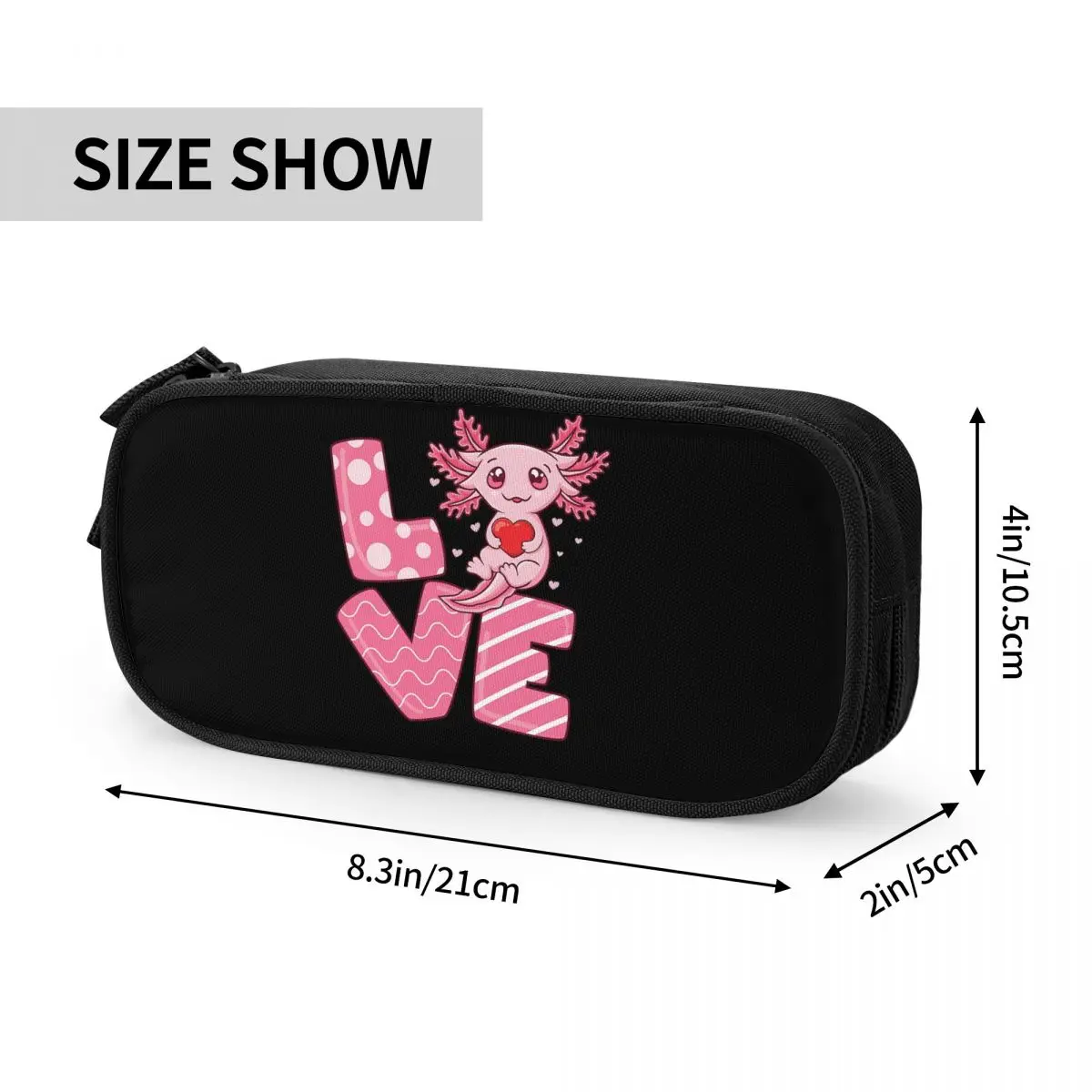 Estuches de lápices Axolotl Sea Animal para estudiantes, caja de bolígrafos escolares, bolsa de lápices de gran capacidad, almacenamiento de suministros de papelería