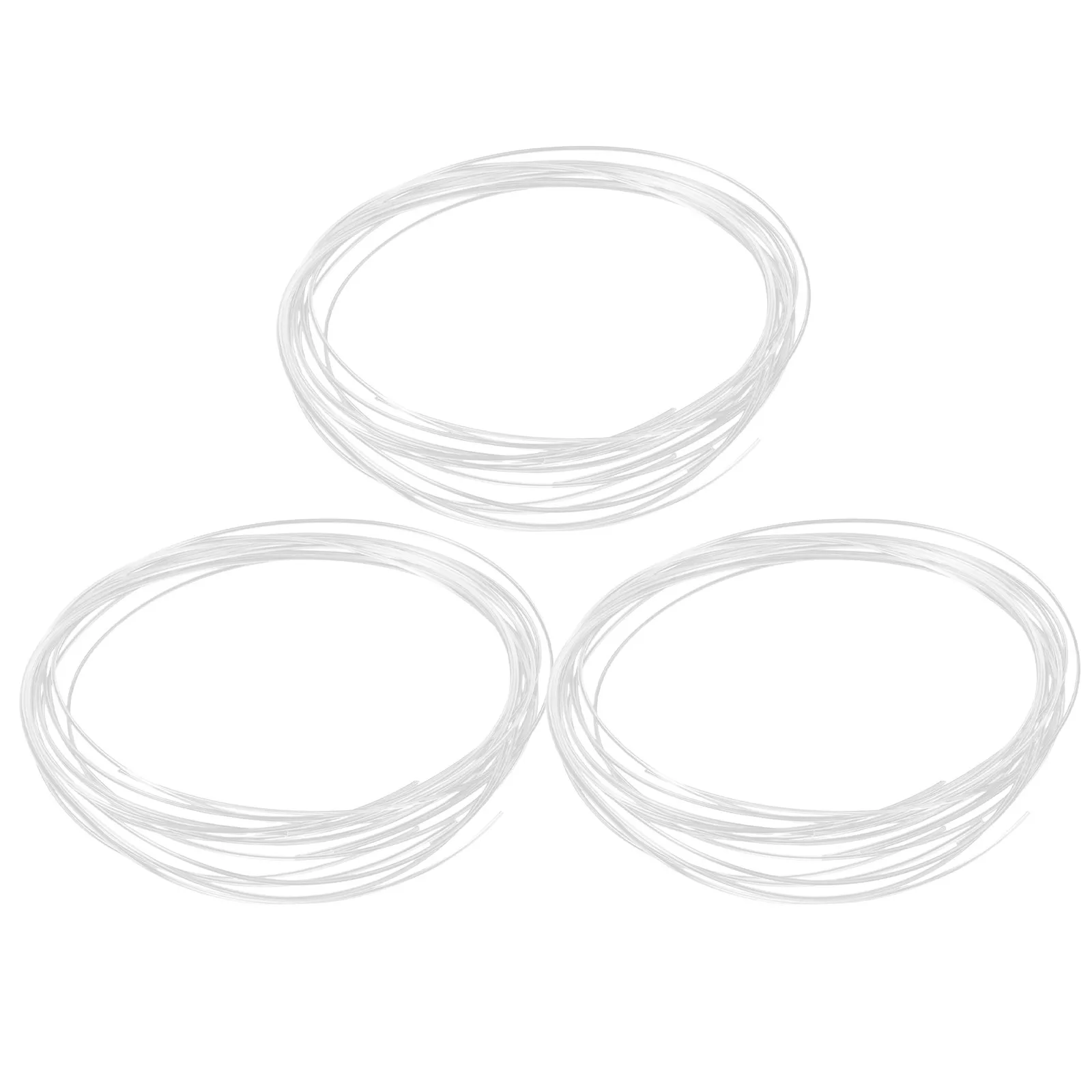 2 Rolls T Shape Eyeglass Repair Wire Transparent Lens Interliners High Tension Nylon Strip for Half Rim Frames Semi Rimless
