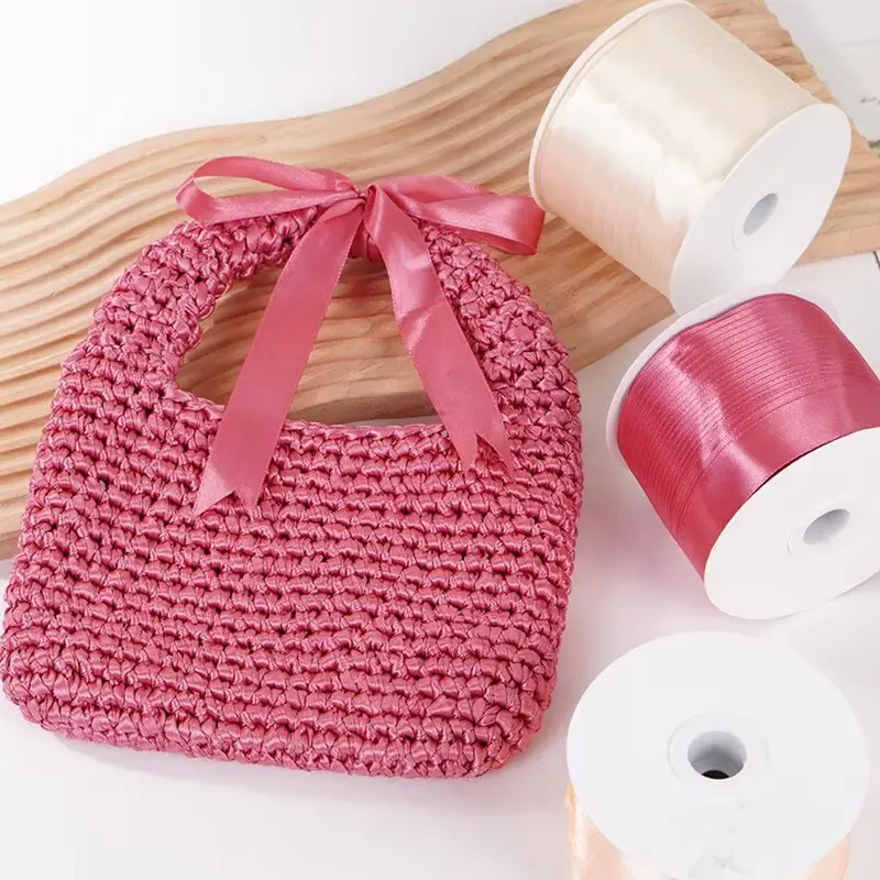 175g Shiny Ribbon Thread Glossy Ribbon Crochet Yarn Hand Woven DIY Handbag Material Gift Box Decoration Packing Tape