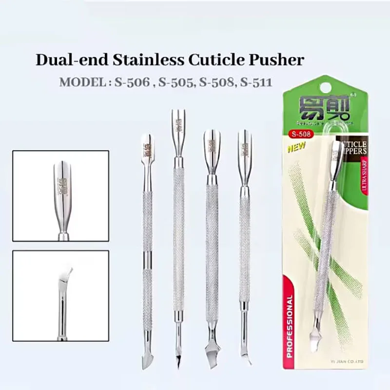 Stainless Steel Nail Art Dual-ended Finger Dead Skin Cut Remover Cuticle Pusher Manicure Pedicure Nail Care Tools