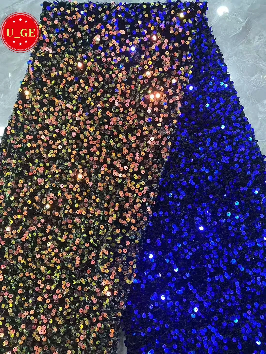 

2026 новейшее нежное лучшее качество, мягкое бархатное кружево с вышивкой и тканью с блестками для свадебных вечерних платьев U_Ge5168