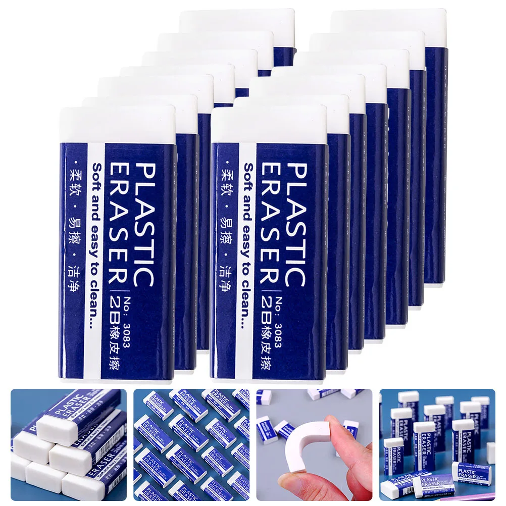 

30Pcs Students Erasers Plastic Erasers Easy Erase for School Test Exam Stationery Kids Classroom Rewards Educational Supplies