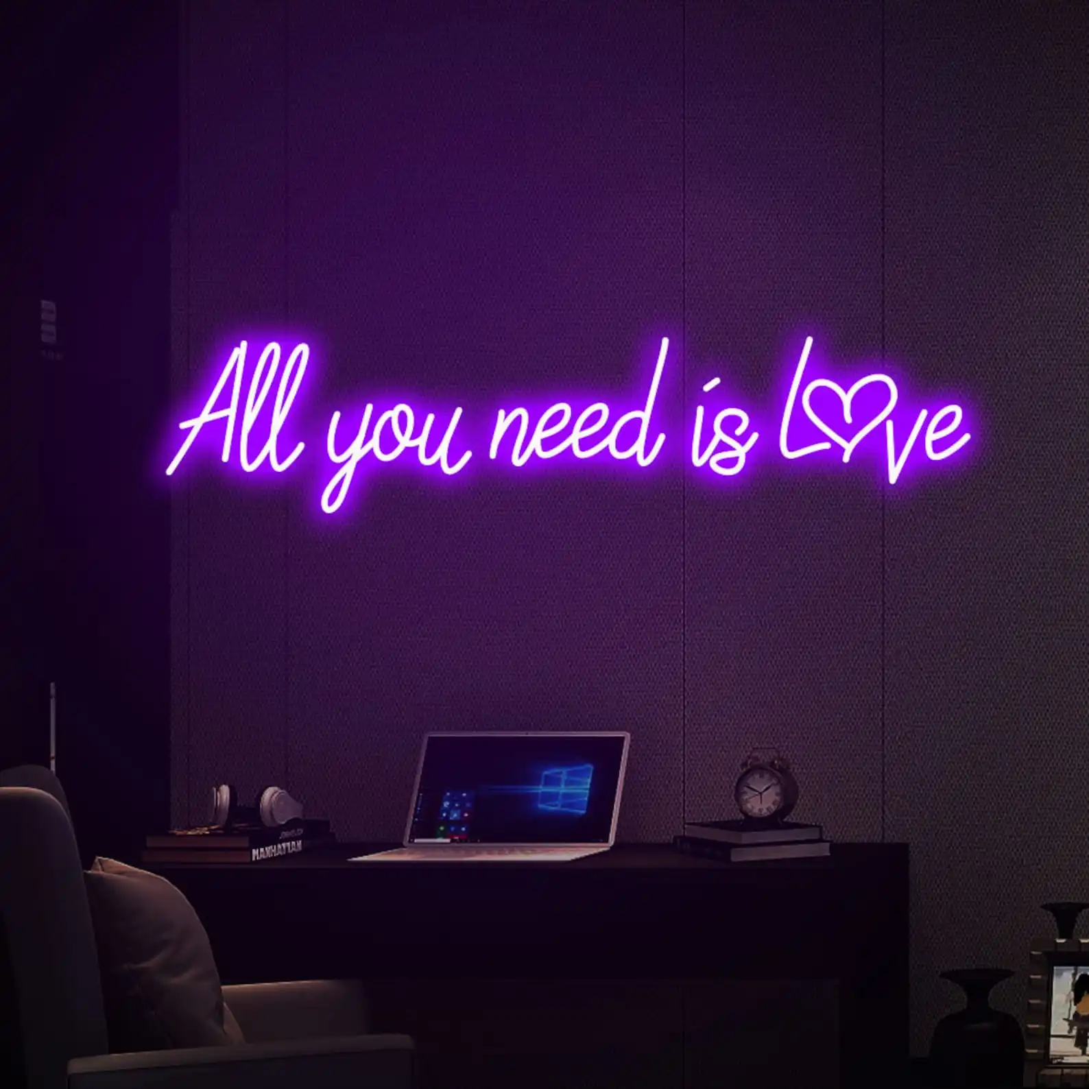 

All you need is love Neon Sign Custom Home Decor for Wedding Sign Bar Club Game Room Neon USB Dimmable Text Neon