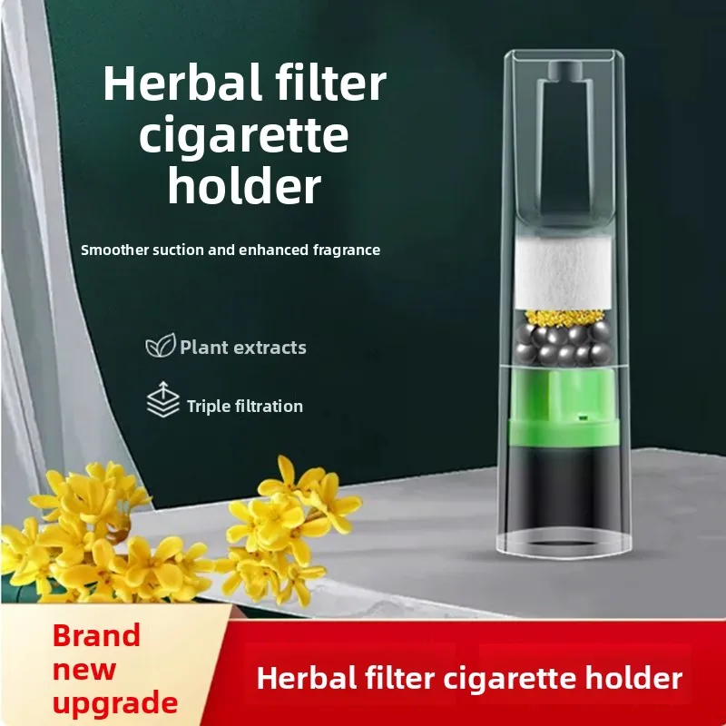 100PCS Bluebird Osmanthus Activated Carbon Cigarette Filter, Herbal Plant Filter Mouthholder, Cigarette Accessories, Men's Gift