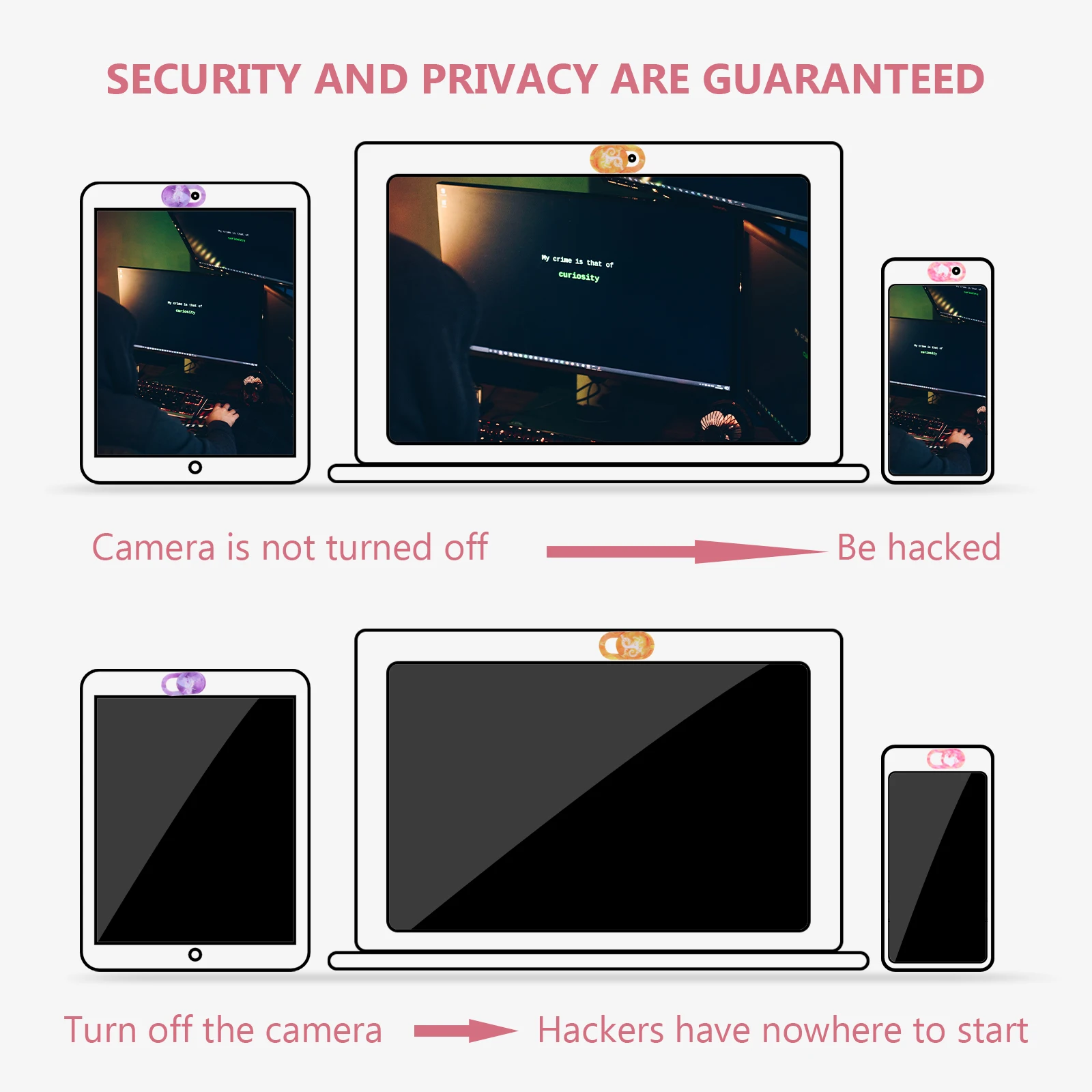 

3 PCS Camera Cover Practical Webcam Major Privacy Sticker Phone Colorful Creative