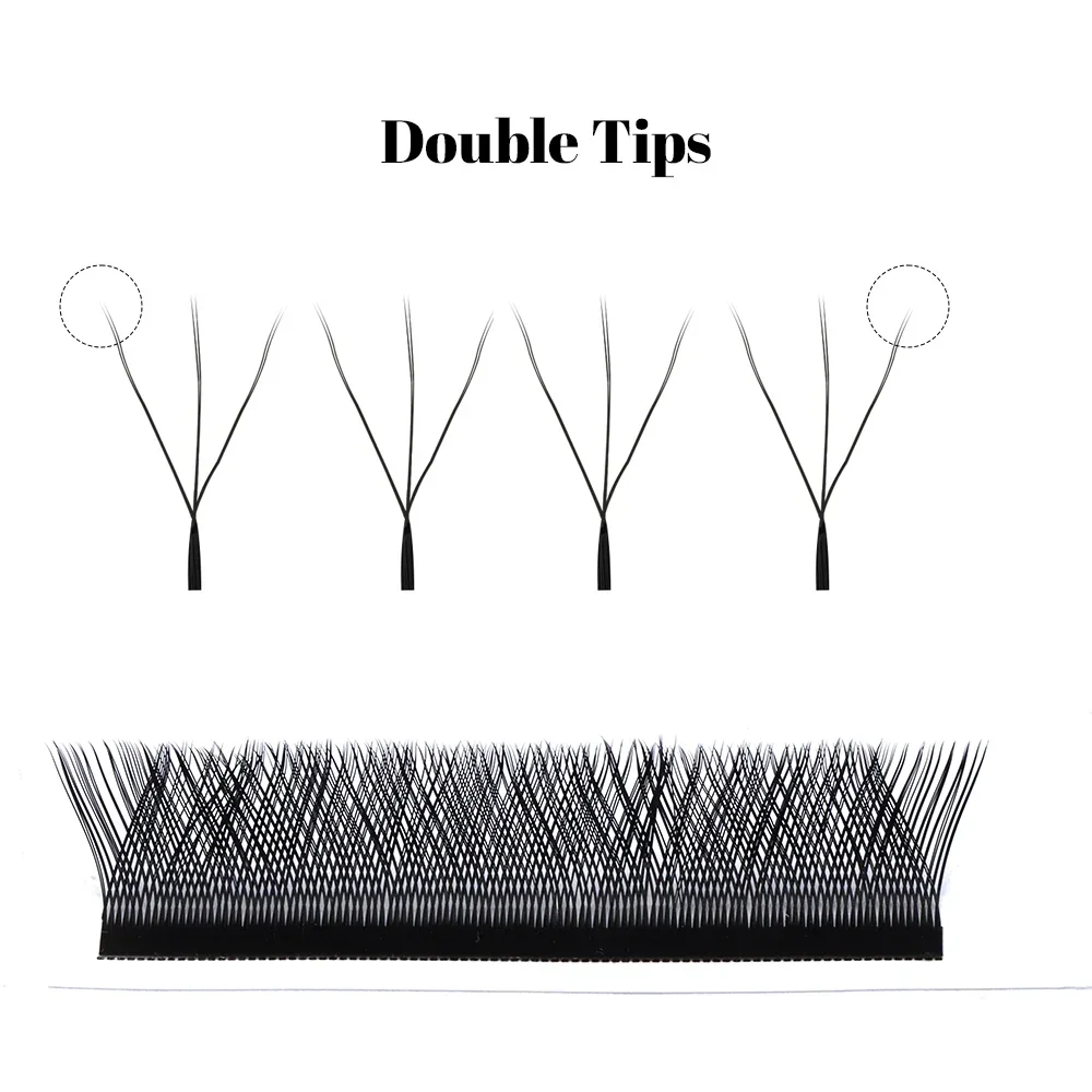 Wendy Two Tips 6D W Shape Lashes Extension Two Tip 3D Premade Volume Fan High Quality Fake Eyelashes Supplies Natural Look Lash