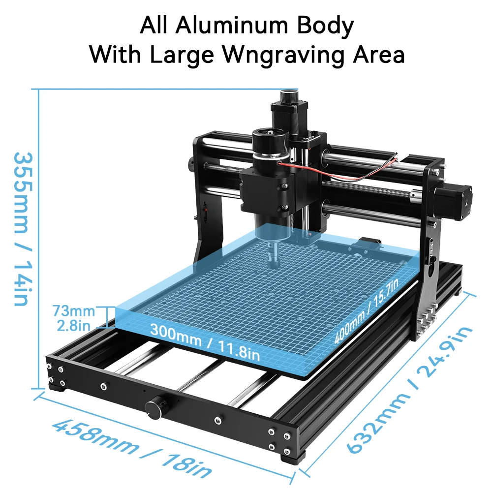 Imagem -02 - Mini Máquina de Gravura com Controlador Offline Atualizado Cnc Gravador a Laser Roteador de Madeira Fresadora Pcb Faça Você Mesmo ue 4030pro 3020plus