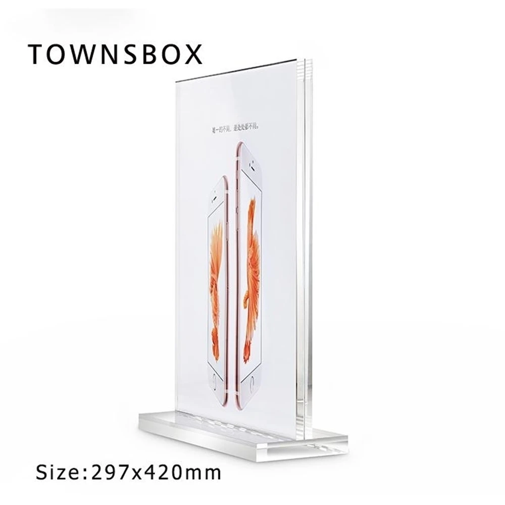 Cellphone Store Advertising Poster Frame A3 Acrylic T Table Sign Holder Desk Banner Display Phone Info Paper Photo Frame Stand