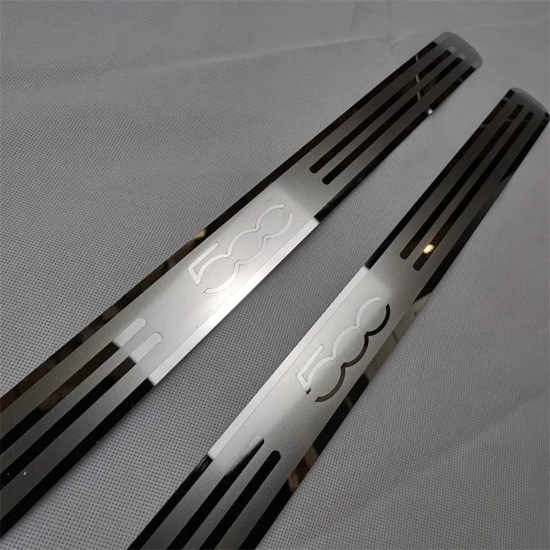 car assecories For Fiat 500 2010 --2018 Door Sill Pedal Scuff Plate Stainless Steel Guard Protector Car Styling Sticker