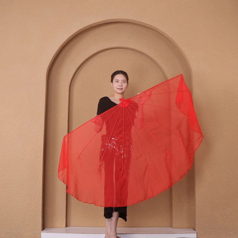 

Взрослый костюм для выступления на сцене, костюм для поклонения, белая рыбья кость, веер, вуаль, хрящ, большой размер, мягкий струящийся танцевальный реквизит