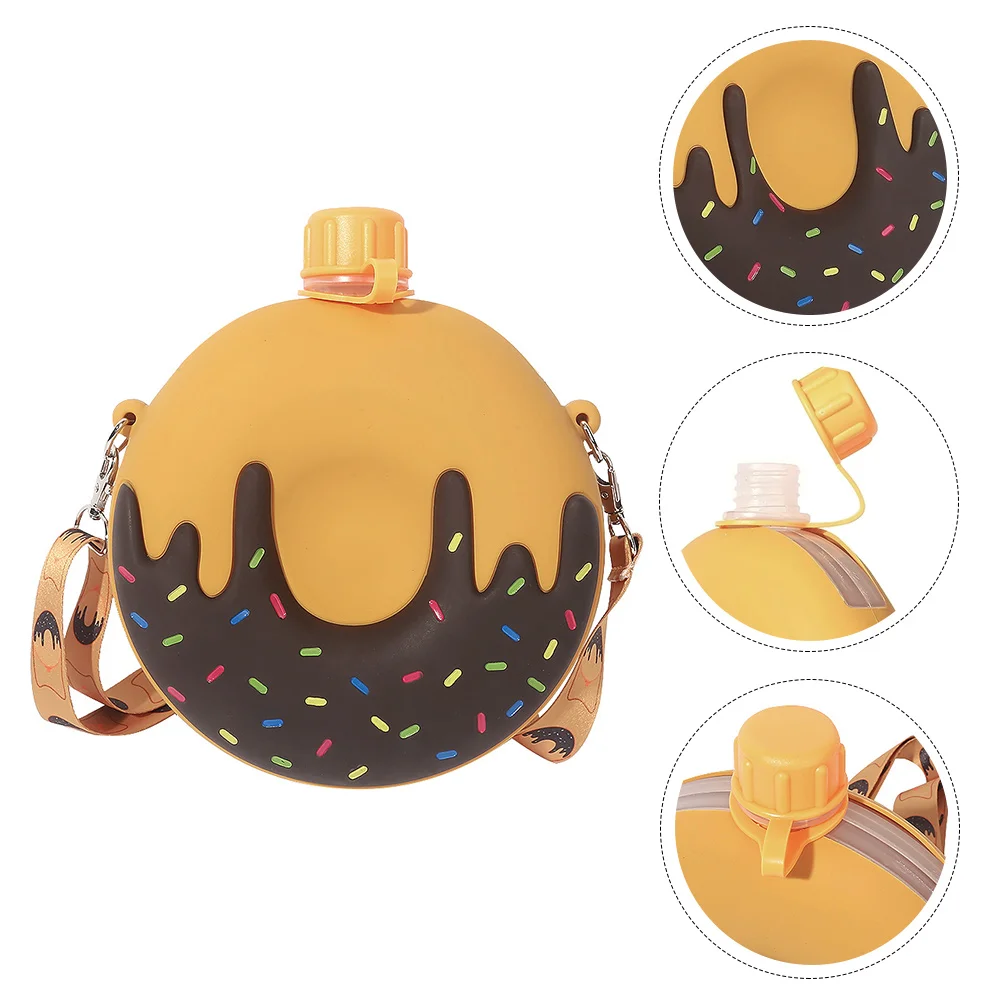 Donut Kettle Drinking Cup Water Leakproof Children Bottle Portable for Kids Pp Miss Sports