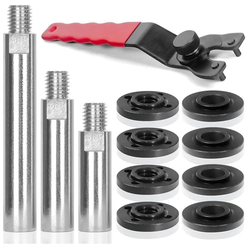 B23B Angle Grinder Extension Shaft Connecting Rod, 12PCS Angle Grinder Attachments With 5/8-11 Thread
