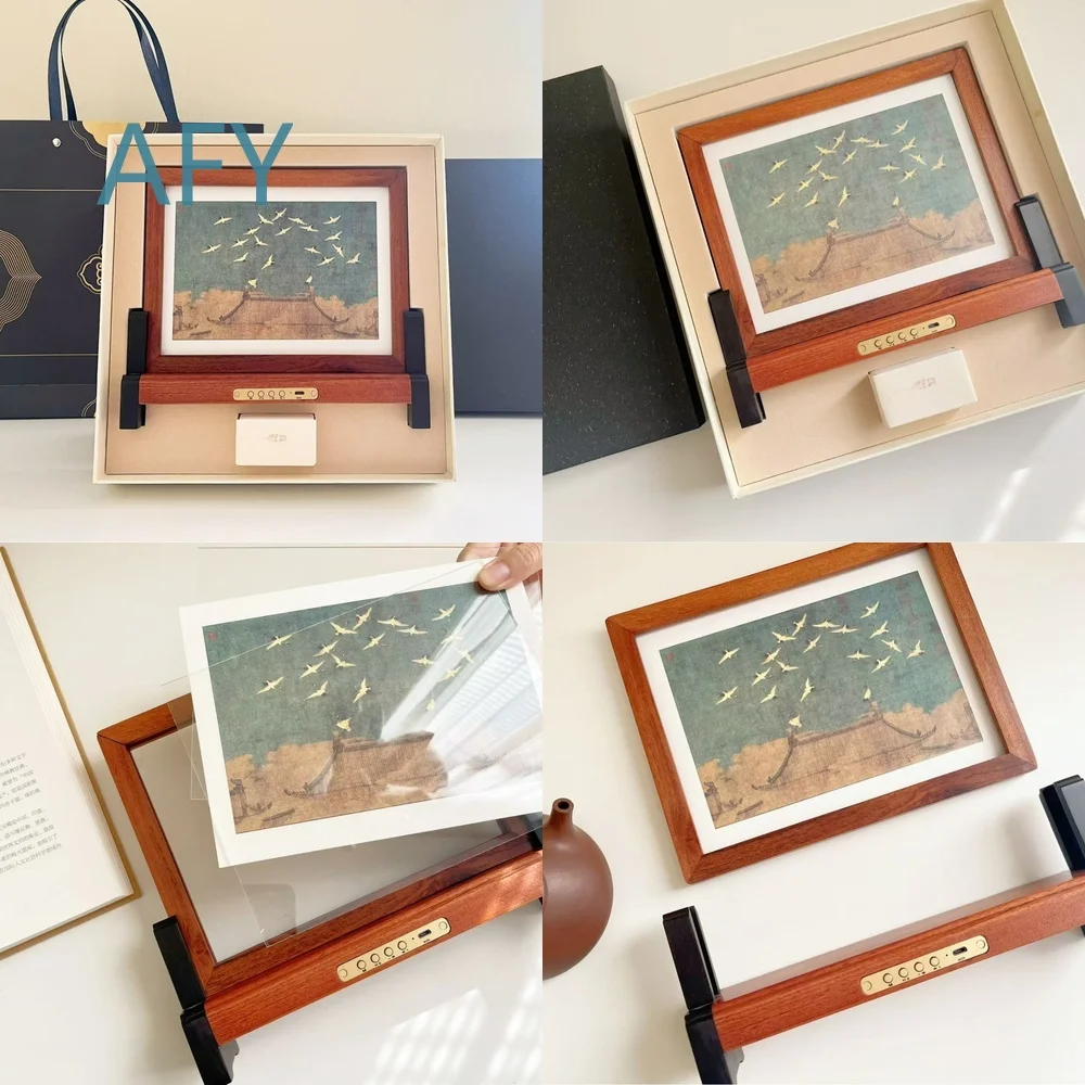Wooden Music Box Easel Display Stand for Photo Framing Vintage Home Decor Screen Partition for Living Room Bedroom Office