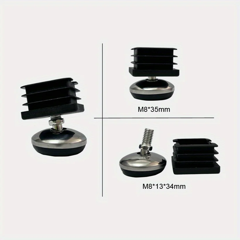

M8*35mm nut adjustable foot pad, threaded furniture foot corrector,screw in horizontal nut suitable for table and chair leg pads