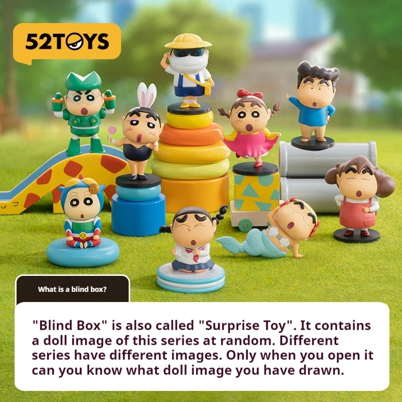 52toys กล่องสุ่ม ครายอน ชินจัง คอสเพลย์ตลก ฟิกเกอร์แอคชั่น ของสะสมยอดนิยม ของเล่นศิลปะสุดฮิต ฟิกเกอร์น่ารัก ของขวัญสุดสร้างสรรค์