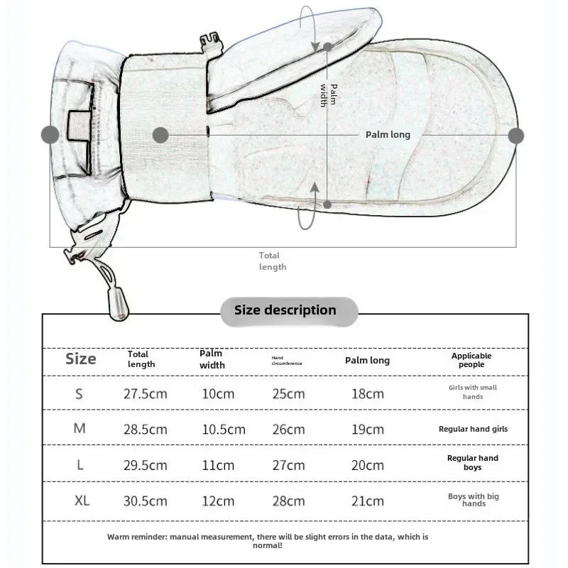 2024, neue Skihandschuhe im Inneren, Handgelenkschützer, Ski- und Snowboard-Handschuhe, wasserdichte Winter-warme Skihandschuhe mit integriertem Handgelenkschutz, Geschenk