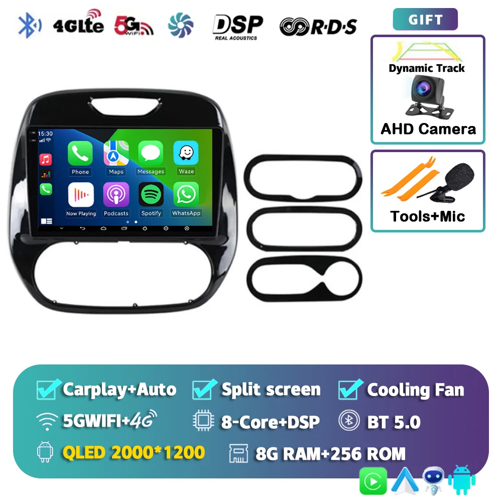Android 15 Autoradio Voor Renault Kaptur Captur Clio Samsung QM3 2013 2014 2015 2016 Draadloze Carplay multimedia Android Auto 4G