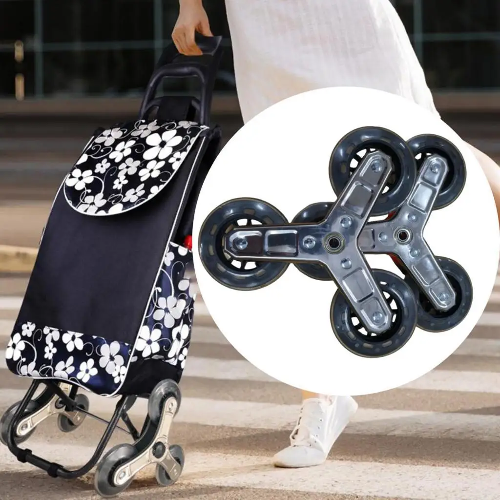 2x Trolley Triangle Wheels Stair Climbing Wheels Replacement