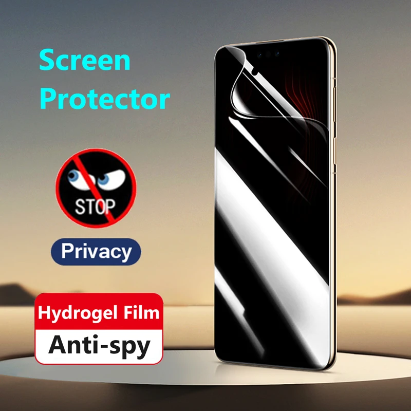 For Huawei Mate 70 60 50 Pro Plus RS Ultimate Porsche Design 50E Anti Spy Hydrogel Film Full Cover Privacy Soft Screen Protector