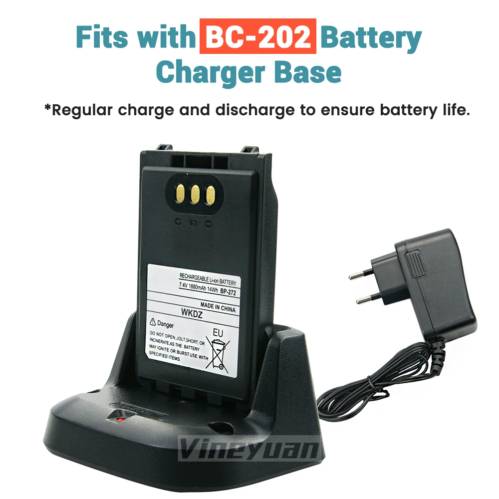 Imagem -06 - Battery 1880mah Bateria Li-ion para Icom Id31a Id-31e Id51a Id-51e Bateria de Rádio Bidirecional com Cinto Clip Bp272