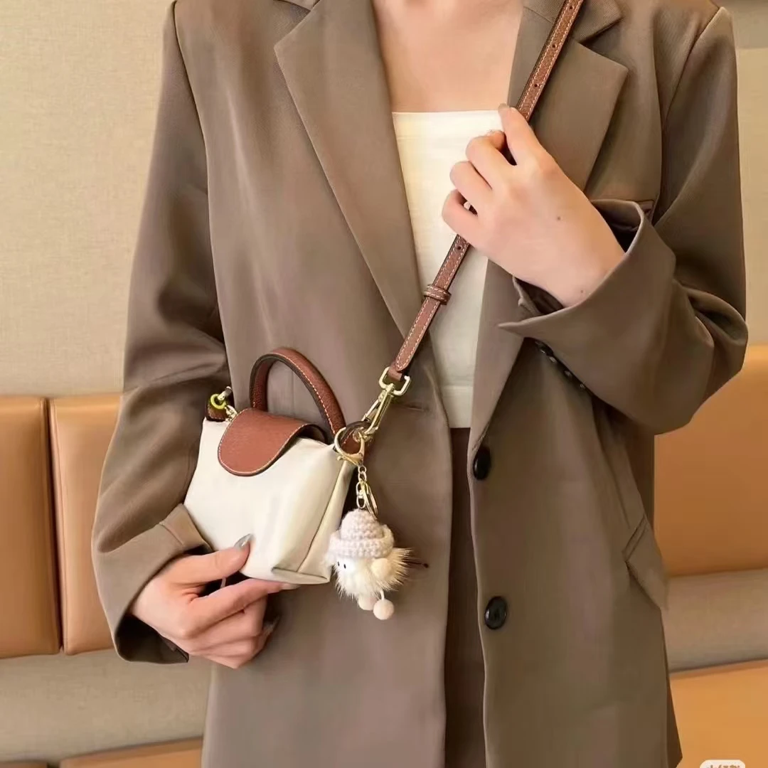 

High Quality Women's Lightweight Mini Waterproof Nylon Handbag Dumpling Bag Cosmetic Bag No Long Crossbody Strap