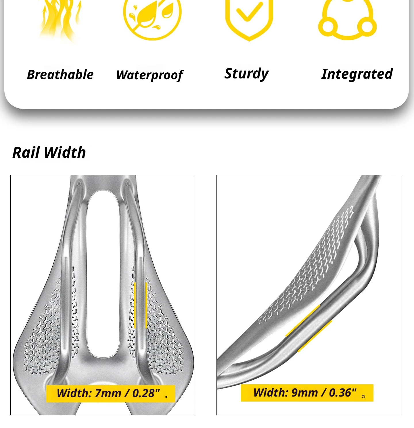PLSELIS PS-3005 3D-gedruckter Titan-Fahrradsattel 80g Ultraleicht 7*9mm Schiene Atmungsaktiver Ergonomischer Rennradsitz 240*120mm – Detail 4