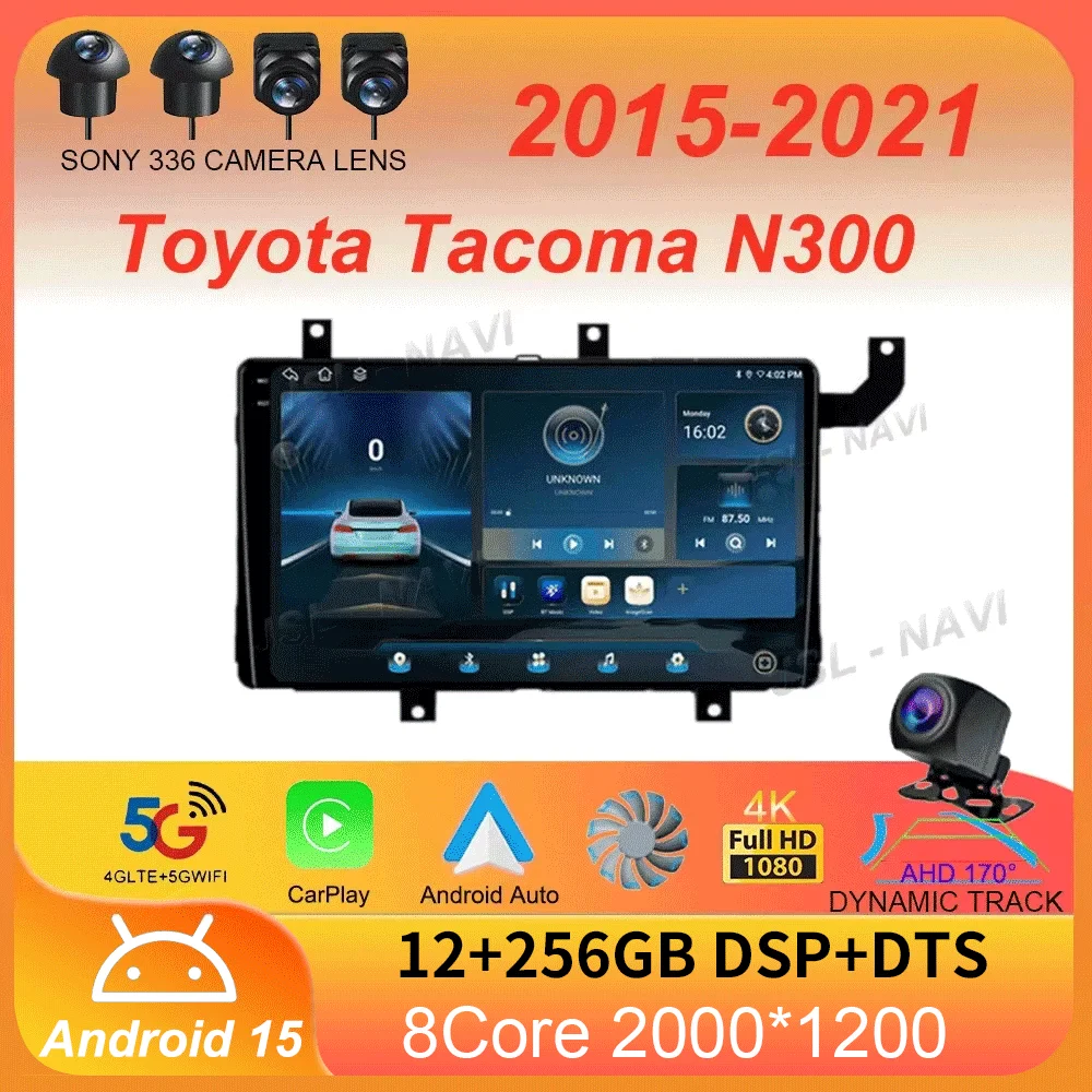 

For Toyota Tacoma N300 2015-2021 Car Radio Android 15 Carplay Auto Multimedia Video Player GPS Navigation Stereo Head Unit Audio