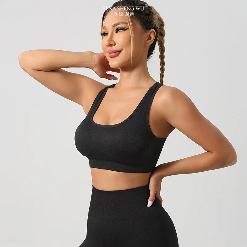 Women Sport Bras Yoga Shirt Fitness Running Vest Underwear Padded Bra Crop Sports Workout Top Wireless Push Up Brassiere New image 6
