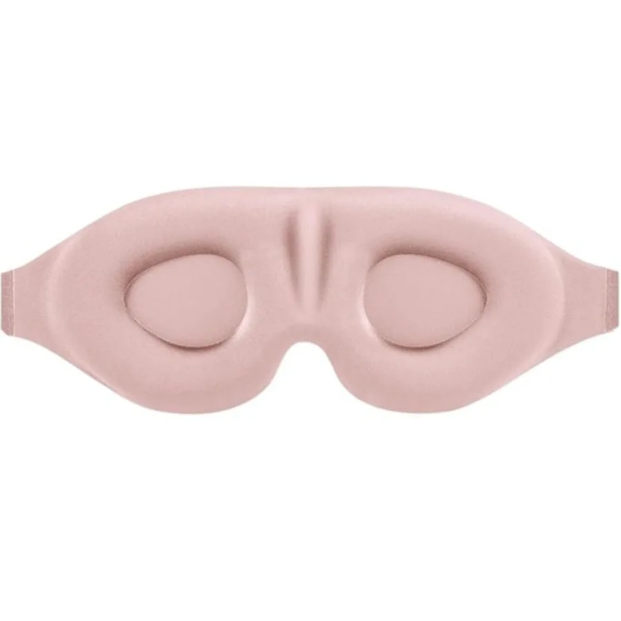 Luxury Sleep Eye Mask for Side Sleeper Men Women, Zero Eye Pressure 3D Sleeping Mask, Light Blocking Patented Design Night Blindfold, Soft Eye Shade Cover for Travel, Pink