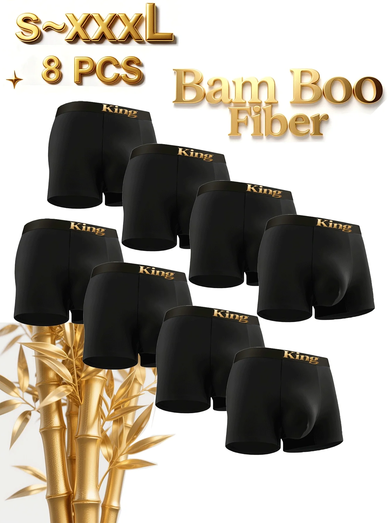 

8Pcs Men's Boxer Briefs S-XXXL Soft Polyester Underwear Elastic Waistband Quick-Dry Breathable Lightweight Men Boxer Shorts