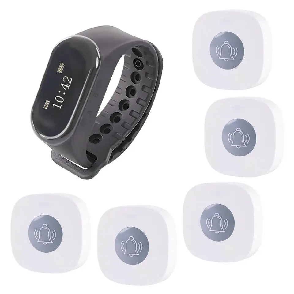 Wireless Bracelet Receiver Wireless Paging Calling System Waterproof Wrist watch pager Restaurant Waiter Nurse Wrist Watch Pager