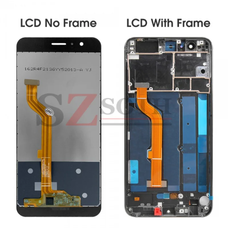 Original For Huawei Honor 8 LCD FRD-L19 FRD-L09 Display Touch Screen Digitizer Assembly Replacement For Huawei Honor 8 LCD Frame