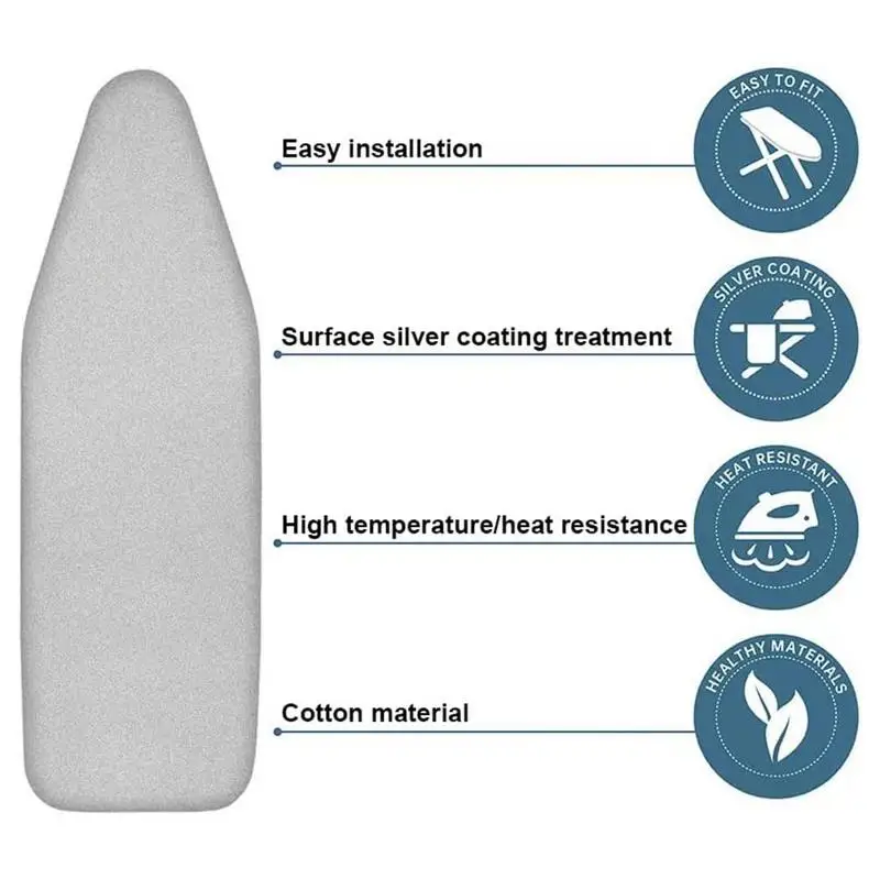 Iron Board Cover Resist Scorching Iron Board Covers Sleeve Stain Resistant Thick Cotton Padding Ironing Board Covers With