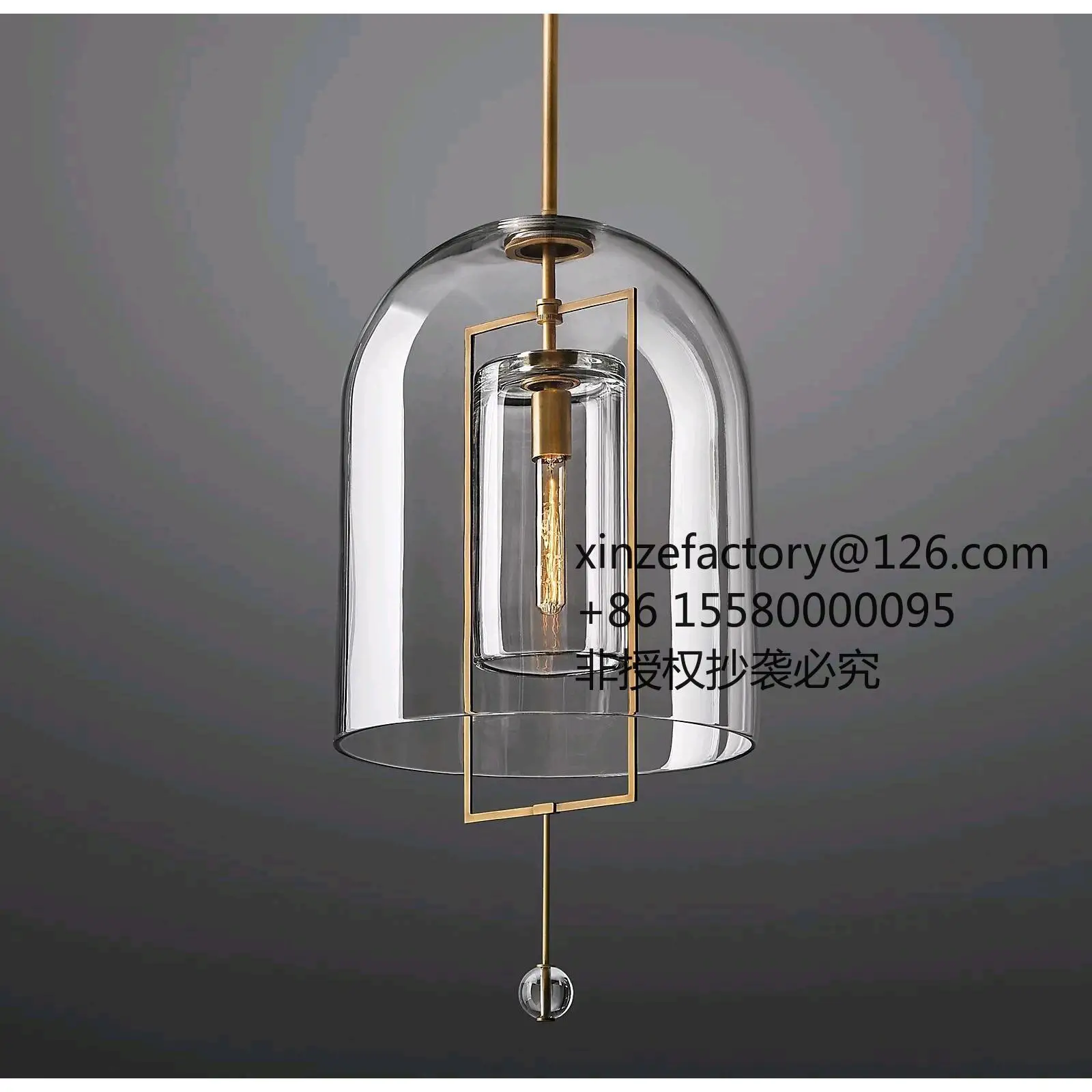 Factory Direct 2026 Top RatedAll-copper American chandelier RH North American bedroom bedside simple post-modern light luxury Ho