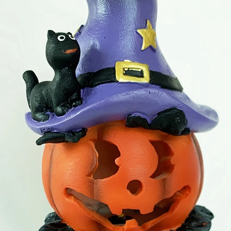 Hot Solar Pumpkin Lantern Halloween Outdoor Light Atmosphere Light Waterproof Resin Light Suitable For Courtyard Garden